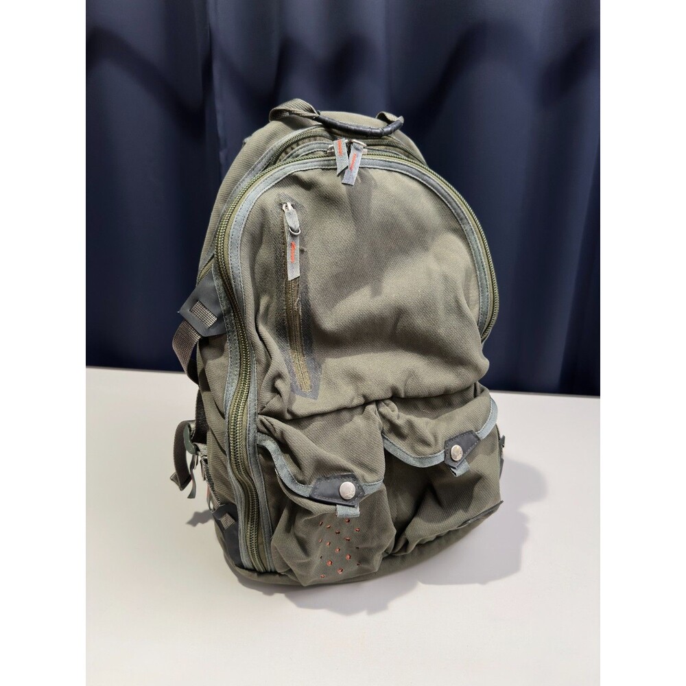 EMS Eastern Mountain Sports 100% Nylon Olive Green Multi-Pocket Pack Backpack